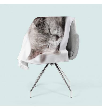 cobertores de flanela - com um gato preguiçoso