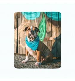 2 fleece blankets - with a bulldog