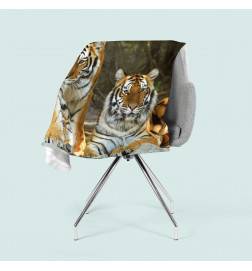 2 fleece blankets - with two tigers
