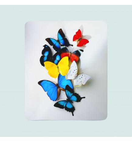 2 coperte in pile - con le farfalle colorate