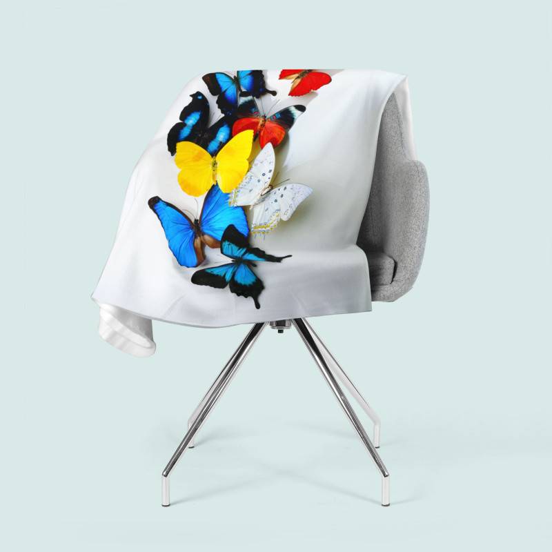 74,00 €2 cobertores de lã - com borboletas coloridas