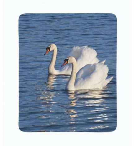 74,00 € 2 fleece blankets - with two white swans