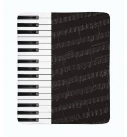 2 fleece blankets - with a piano