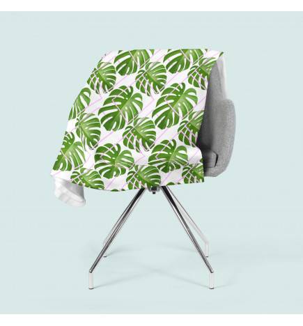 2 fleece blankets - with tropical leaves