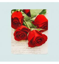 2 fleecedekens - romantisch met rozen