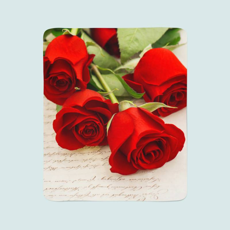 74,00 €2 couvertures polaires - romantique avec des roses