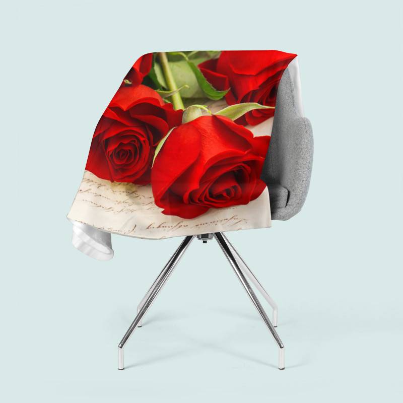 74,00 €2 cobertores de lã - romântico com rosas