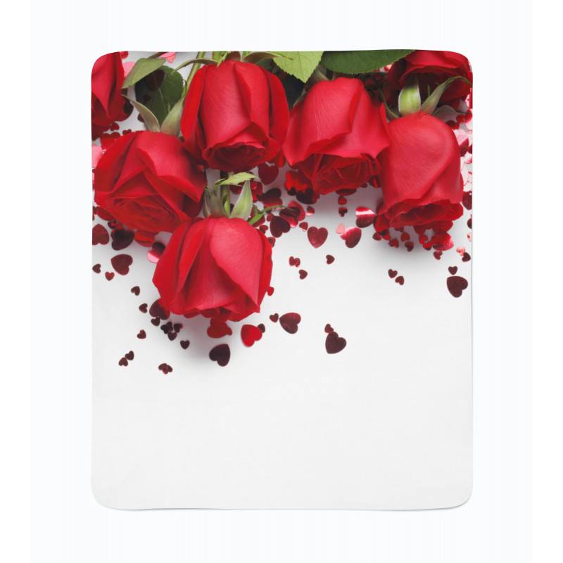 74,00 € 2 fleecedekens - met hartjes en rozen