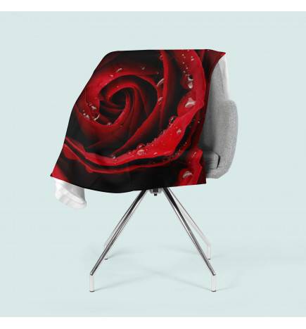 2 fleece blankets - with a red rose