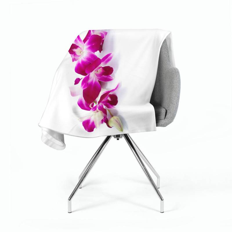 74,00 € 2 Fleecedecken – mit lila Orchideen