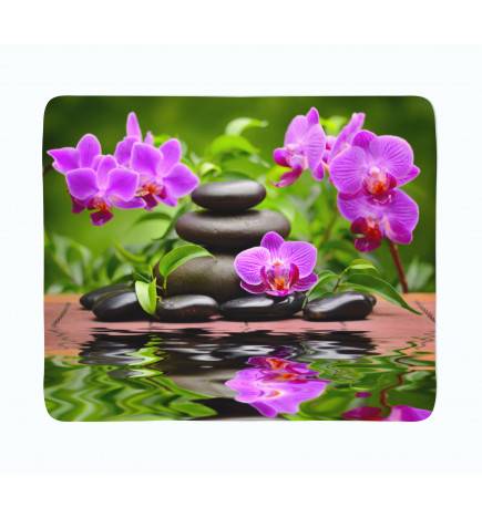 74,00 € 2 fleece blankets - with orchids and stones