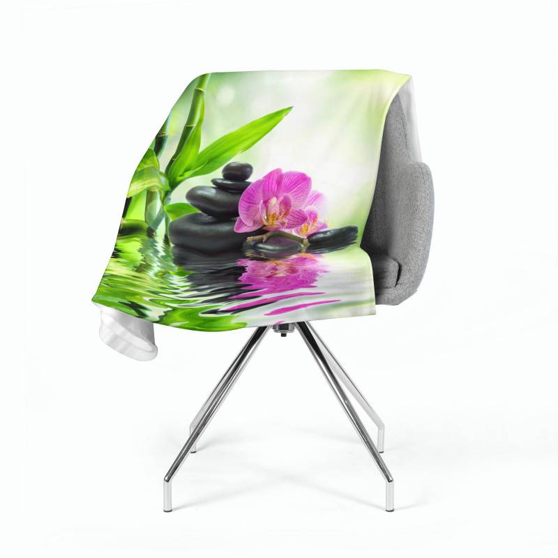 74,00 €2 cobertores de lã - com orquídeas na floresta