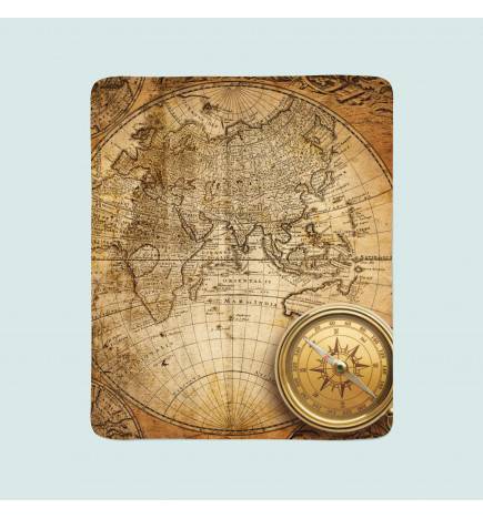 2 Fleecedecken - mit Kompass und Globus