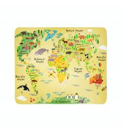 2 fleece blankets - for children with a globe