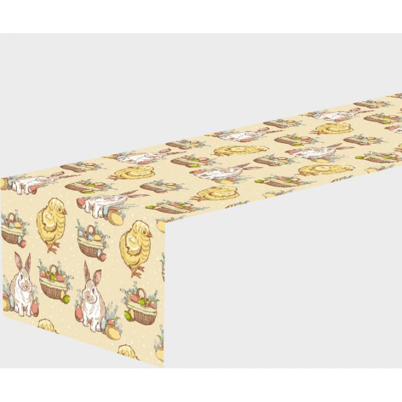 51,00 €4 tapis de chemin de table - avec des poussins et des lapins