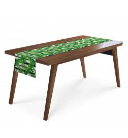 4 Tischläufer-Teppiche - mit tropischen Blättern
