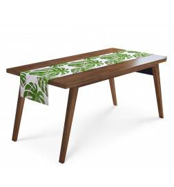 4 Tischläufer-Teppiche – tropische Blumen und Blätter