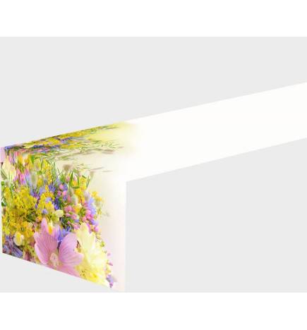 4 Tappeti Runner per la Tavola - con i fiori colorati