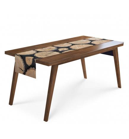 4 Tischläufer-Teppiche – mit Baumstämmen