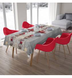 Tablecloths - Christmas with red stars