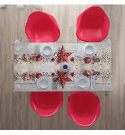 Tischdecken - Weihnachten mit roten Sternen