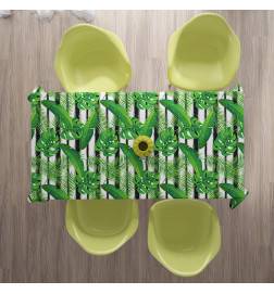 Tischdecken - mit grünen Blättern