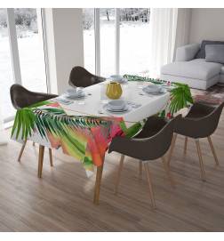 Tischdecken - mit Blättern - mit weißem Hintergrund