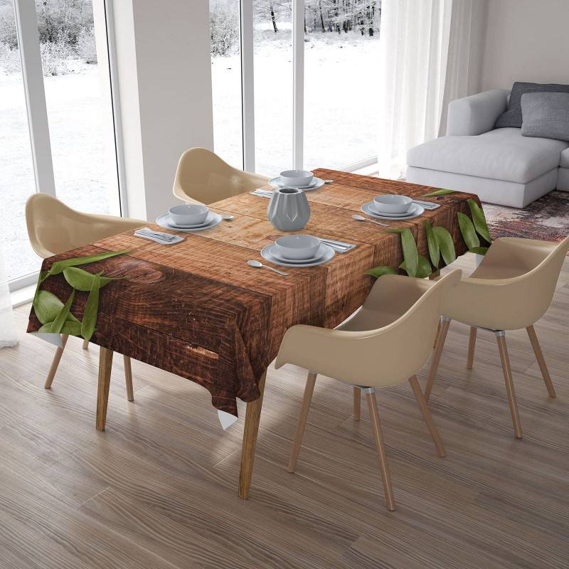 62,00 € Tischdecken – mit Blättern auf dem Holz