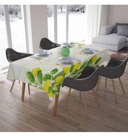 Tischdecken – mit Zitronen zwischen den Blättern