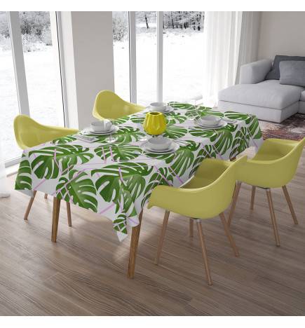Tischdecken – mit tropischen Palmblättern