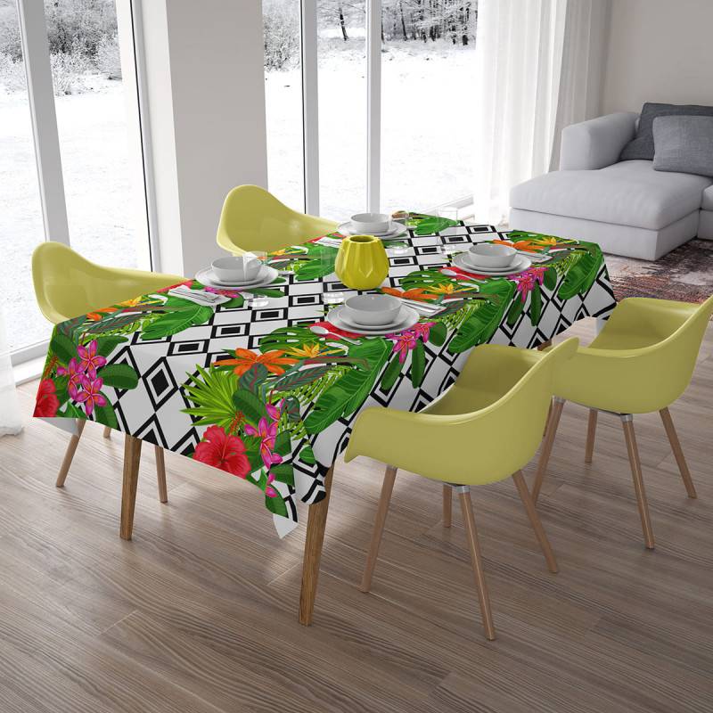 62,00 € Tablecloths - with tropical plants and rhombuses