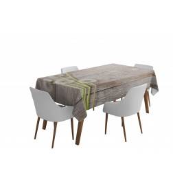 Toalhas de mesa - com flores silvestres na madeira