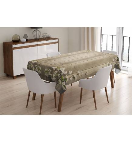 Tablecloths - with little flowers on the wood