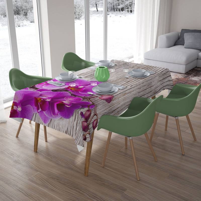 62,00 € Tischdecken - mit lila Orchideen auf Holz - ARREDALACASA
