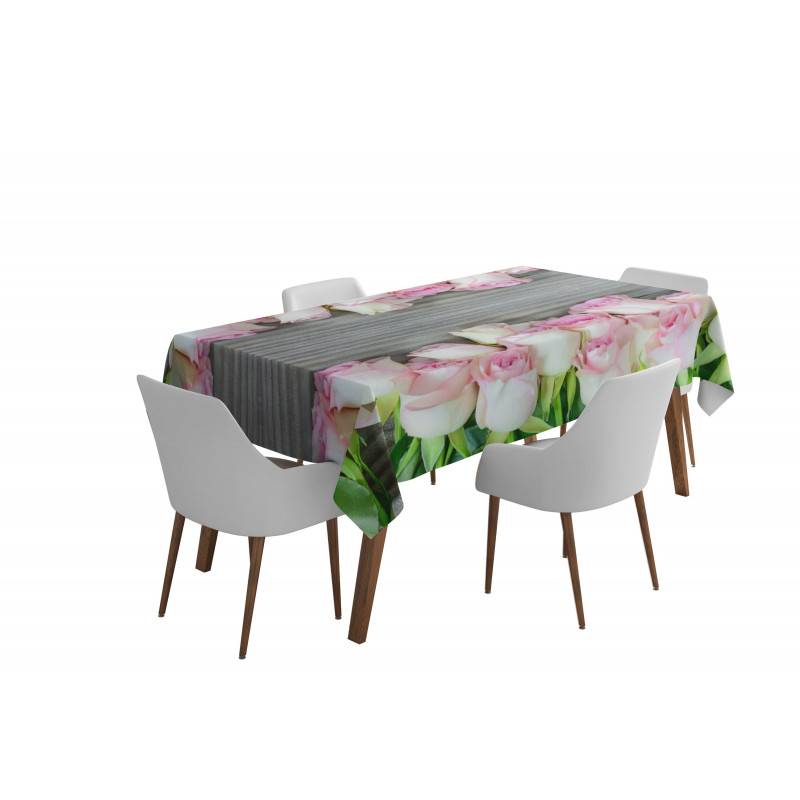62,00 €Toalhas de mesa - com rosas sobre madeira - ARREDALACASA
