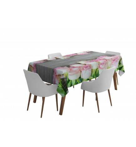 Tablecloths - with roses on wood - ARREDALACASA
