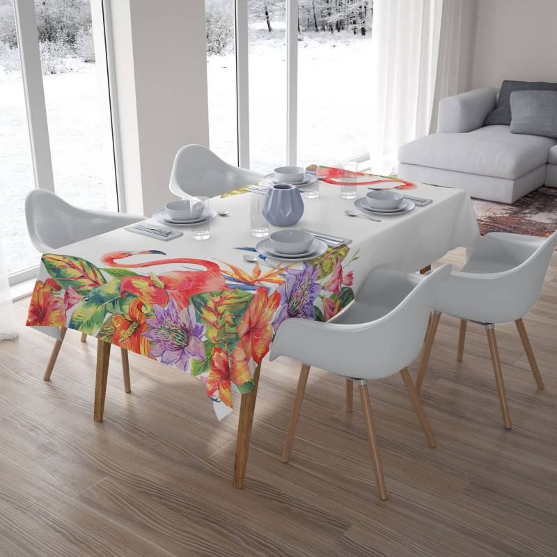 62,00 € Tischdecken - mit tropischen Flamingos - ARREDALACASA
