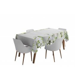 Tischdecken - mit weißen Blumen - ARREDALACASA