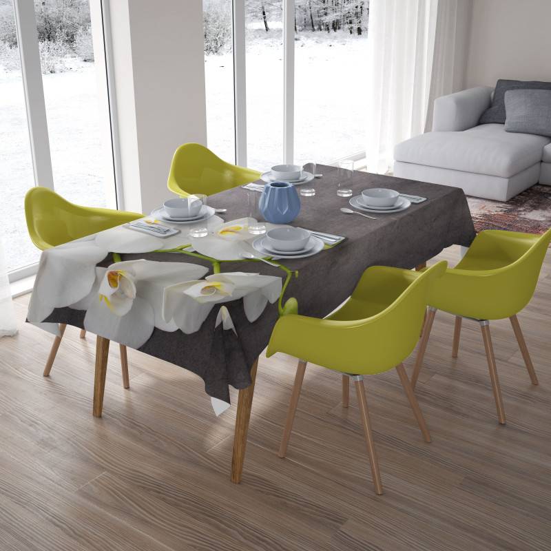 62,00 €Nappes - à fleurs blanches sur fond gris
