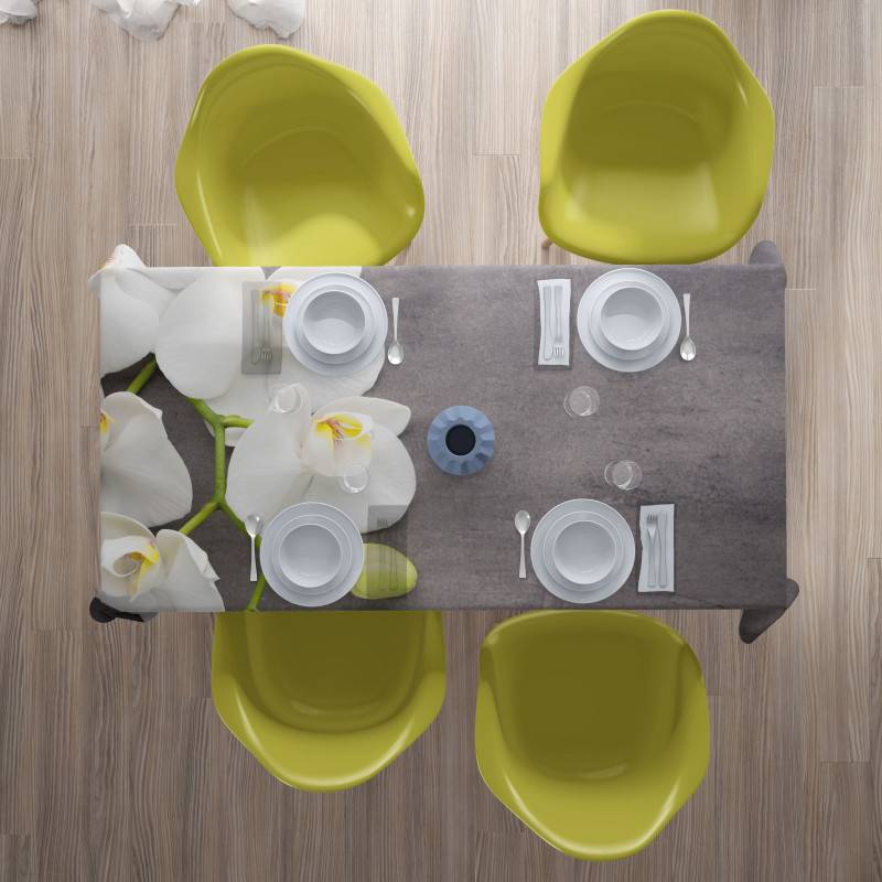 62,00 € Tischdecken – mit weißen Blumen auf grauem Hintergrund