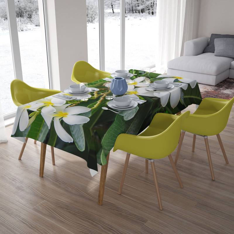 62,00 € Tablecloths - with white flowers and tropical leaves