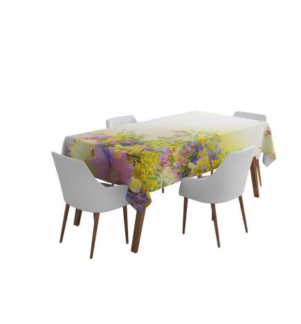 Tischdecken - mit gelben und rosa Blumen - ARREDALACASA