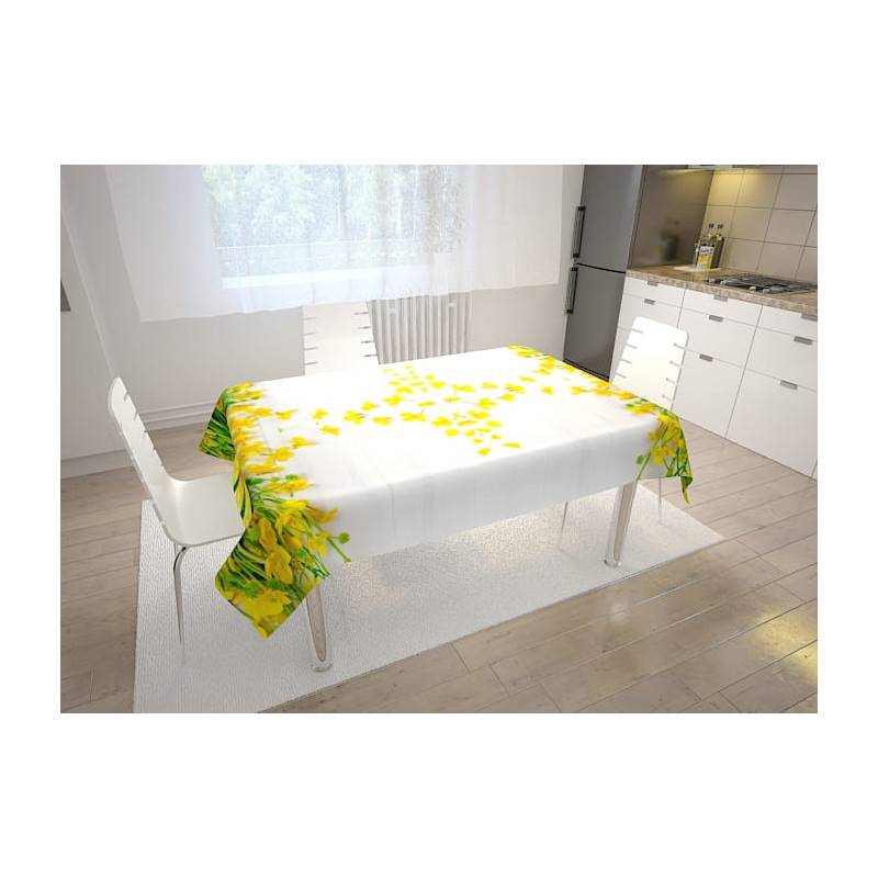 62,00 € Manteles - con flores amarillas con fondo blanco