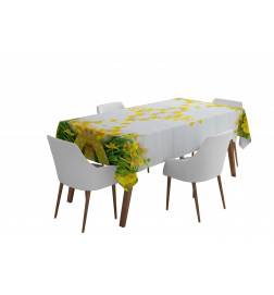 Tablecloths - with yellow flowers with a white background