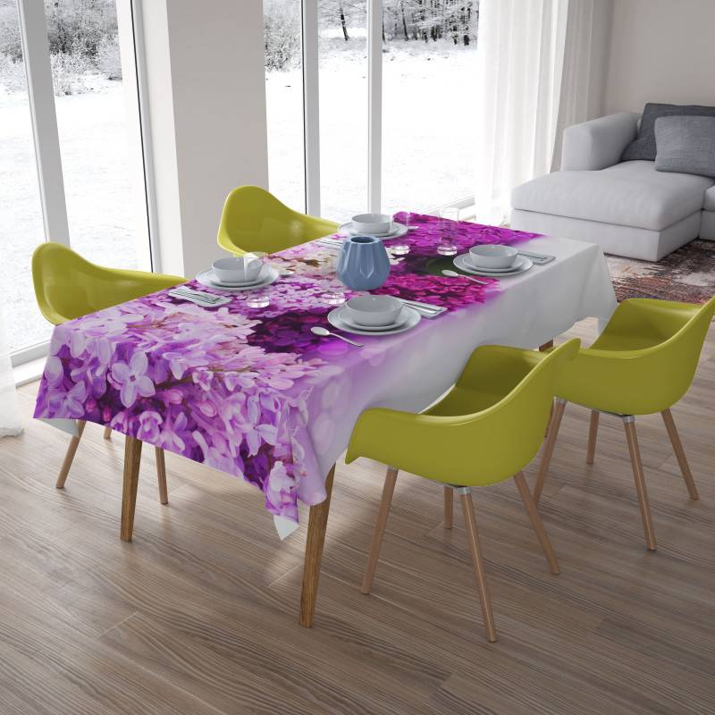 62,00 € Tablecloths - with purple and pink flowers - ARREDALACASA