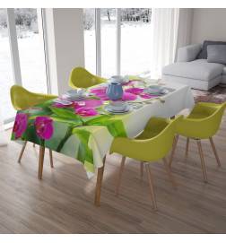 Toalhas de mesa - com flores e folhas roxas - ARREDALACASA