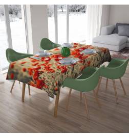62,00 € Tischdecken - mit roten Mohnblumen - ARREDALACASA