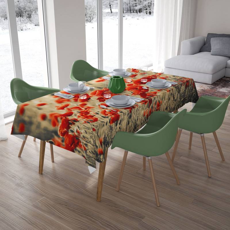 62,00 € Tablecloths - with red poppies - ARREDALACASA