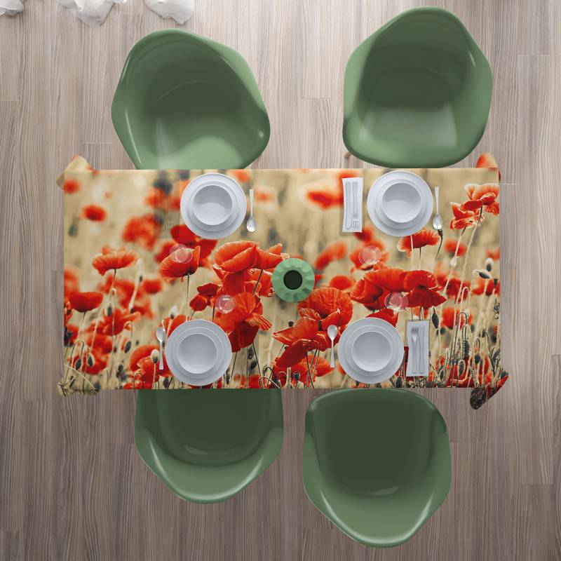 62,00 € Tablecloths - with red poppies - ARREDALACASA