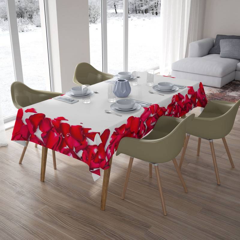62,00 € Tischdecken - mit roten Rosen - ARREDALACASA